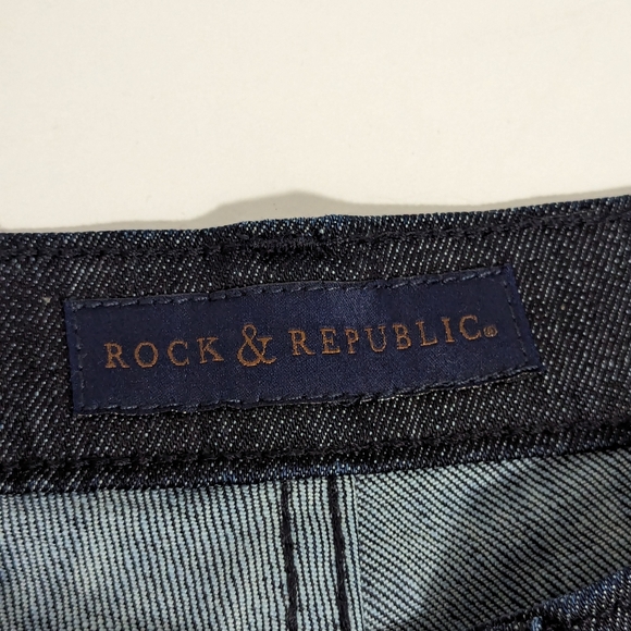 Rock & Republic Jeans Scorpion Dark Wash Boot Cut Flare Leg Women's Size 8 M - Picture 10 of 12